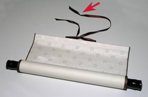 Partially unrolled Chinese Wall scroll