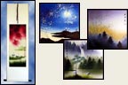Colorful Asian Cranes & Bird Landscape Paintings & Scrolls Art