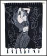 Sexy Mid-drift Asian Woman - Batik Wall Hanging