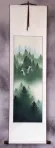 Colorful Asian Cranes Wall Scroll