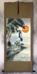 Antique-Style Cranes Wall Scroll