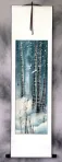 Birch Forest Winter Cranes Wall Scroll