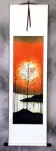 Colorful Asian Cranes Wall Scroll