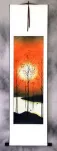 Colorful Asian Cranes Wall Scroll