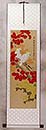 Golden Autumn - Birds and Flowers Wall Scroll