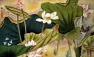 Little Bird in the Lotus Beautiful Chinese Watercolor Painting