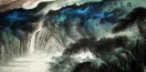 Big Waterfall Landscape Painting