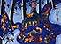 Crazy Night of Cats - Chinese Folk Art Painting