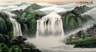 South Chinese Waterfall Landscape Painting