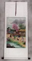 North Korean Happy Village Wall Scroll