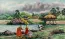 North Korean Village Painting