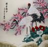 Chinese Cranes and Flowers Painting