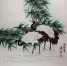 Chinese Cranes and Bamboo Painting