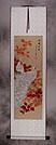 Red Maple Flowers - Autumn Peacock Wall Scroll