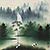 Waterfall Delight Watercolor Painting