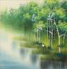 Cranes - Spring/Summer Landscape Painting