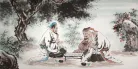 Playing Wei Qi or &nbsp;Go&nbsp; - Chinese Painting