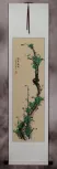 Traditional Chinese Green Plum Blossom Wall Scroll