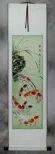 Koi Fish and Orchid Wall Scroll