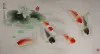 Chinese Koi Fish Watercolor Painting