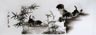 Charcoal Kittens Wide Drawing