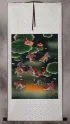 Gold Fish & Flowers - Asian Wall Scroll