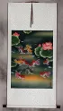 Gold Fish & Flowers - Asian Wall Scroll