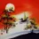 Resting Birds #1 - Colorful Asian Art Landscape Painting