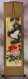 Long Life Full of Riches and Honor - Cranes, Pine Tree & Flowers Wall Scroll