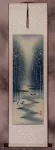 Larger Cranes in Winter Wall Scroll