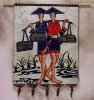 Tribal Ethnic Women Colorful Batik Wall Hanging Art