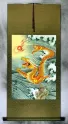 Auspicious Golden Dragon Gold Silk Wall Scroll
