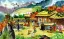 North Korean Village Painting