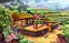 North Korean Village Painting