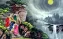 North Korean Beautiful Overlook Landscape Painting