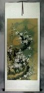Big White Plum Blossom Wall Scroll