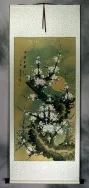 Big White Plum Blossom Wall Scroll
