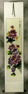 Purple Peony Flower Wall Scroll