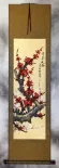 Colorful Red Plum Blossom Wall Scroll