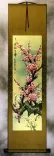 Colorful Reddish-Pink Plum Blossom Wall Scroll