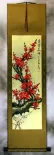 Colorful Red Plum Blossom Wall Scroll