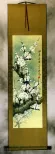 Colorful White Plum Blossom Wall Scroll