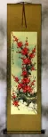 Colorful Red Plum Blossom Wall Scroll