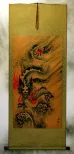 Flying Chinese Dragon - Asian Wall Scroll