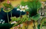 Little Bird in the Lotus Beautiful Chinese Watercolor Painting