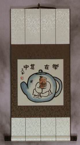Tea Pot Man Wall Scroll