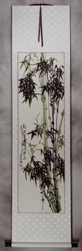 Chinese Bamboo Wall Scroll