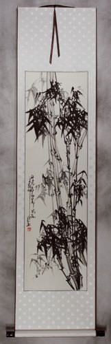 Chinese Bamboo Wall Scroll