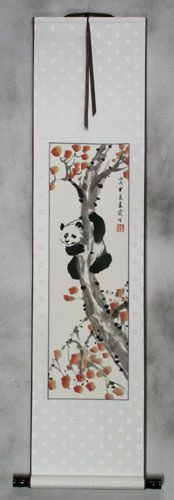 Chinese Panda Wall Scroll