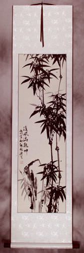 Black Ink Bamboo Scroll